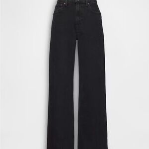 GAP Black High-Rise Wide Leg Jeans